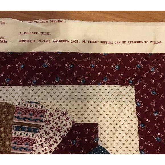 Granny's Trunk Pillow Pattern Panel Kit Quilting Patchwork Design 16" Pillow - Picture 5 of 8